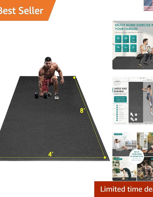 Load image into Gallery viewer, Large Exercise Mat, 8&#39; X 4&#39;X 1/4&quot; Extra Durable Workout Mats for Home Gym Flo...
