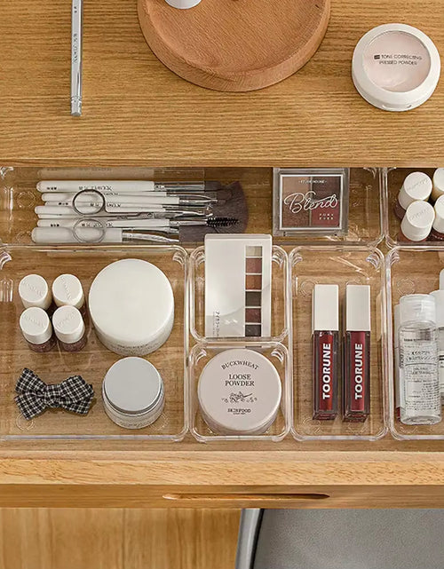 Load image into Gallery viewer, ClearNest Organizer – Transparent Anti-Scratch Drawer Storage Box for Cosmetics, Office &amp; Home
