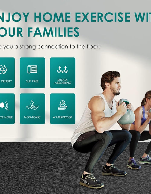 Load image into Gallery viewer, Large Exercise Mat, 8&#39; X 4&#39;X 1/4&quot; Extra Durable Workout Mats for Home Gym Flo...
